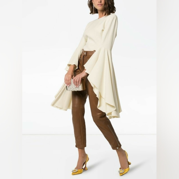 Giambattista Valli | Crepe Top with Fluted Cuffs - Picture 2 of 16